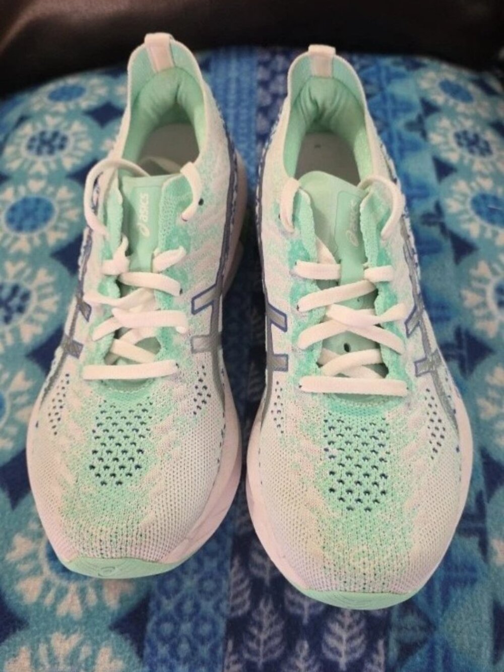 ASICS Gel Kinsei Blast Womens 8 Running Shoes White Mint Teal
